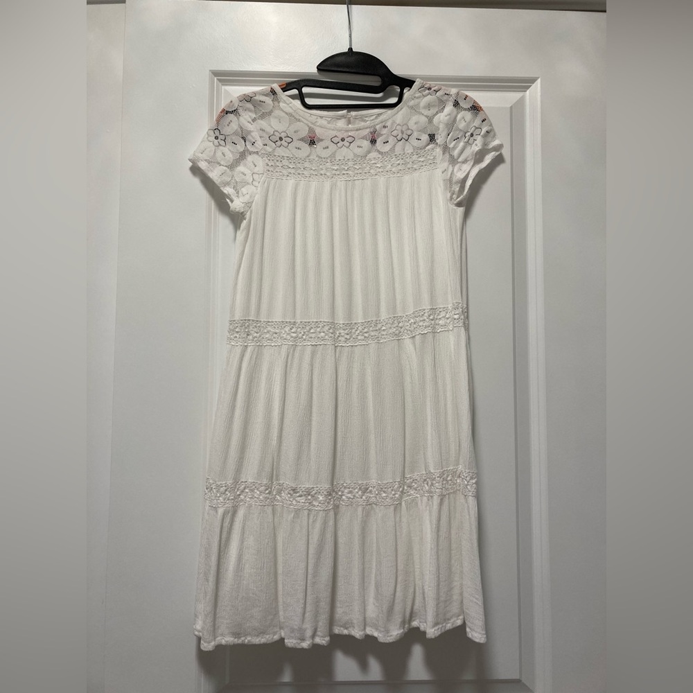 White A-Line Lace Dress